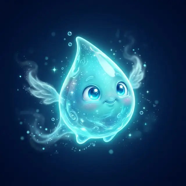 Vodní elementál Kapka, maskot